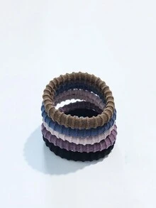 5 件高弹力发带，厚实耐用，不会损坏头发 - 彩色 - 查看 5