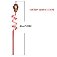 Halloween Decoration 2pcs Halloween Party Straws, Reusable Cartoon Ghost Design Plastic Straws, Party Decorations - Halloween Straws - View 16