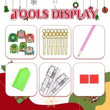 15pcs/Set Christmas Sweater Rhinestone Painting Keychain, 5D Diamond Art Keychain Christmas Rhinestone Painting Craft Kits For DIY Home Decor - Multicolor - View 4