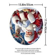 Bộ rèm phòng tắm Giáng sinh 1 cái/4 cái, Bộ trang trí phòng tắm hình ông già Noel, Tuần lộc, Cây thông, Rèm tắm hộp quà, Thảm tắm hình động vật, Nắp bồn cầu, Thảm hình chữ U chống trượt, Rèm ngăn phòng tắm chống thấm nước, Quà tặng Giáng sinh, Đồ trang trí nhà mùa đông, Bao gồm 12 móc hình chữ C, Phụ kiện phòng tắm Quay lại trường 70,8" X 70,8" - Nhiều màu - Xem 8
