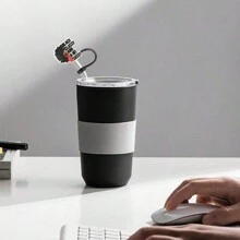 Juego de 9/5/2 tapas divertidas y geniales para pajitas que se ajustan a tumblers de 30 y 40 onzas, tapa reutilizable de 10 mm/0,4 pulgadas a prueba de polvo para pajita, accesorios para tazas, tapa para pajita, favor de fiesta, suministros de cocina y escuela, regalo de Navidad