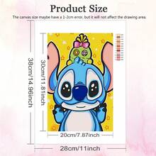 1 pieza Pintura por números de dibujo de dibujos animados de Lilo y Stitch, regalo de Navidad personalizado, pintura acrílica por números adecuada para decoración de pared del hogar - Camel - Ver 2