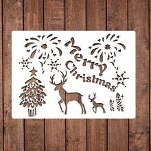 1pc Christmas Painting Template - White - View 4