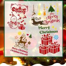 1pc Christmas Painting Template - White - View 1
