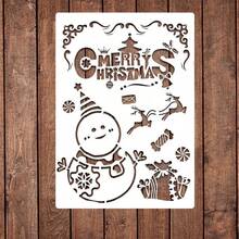 1pc Christmas Painting Template - White - View 7
