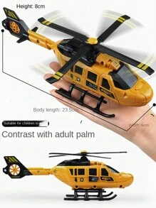 1 直升机玩具，带可旋转上链螺旋桨直升机，适合男孩和儿童，模拟救援直升机，直升机，巴士玩具，儿童玩具飞机，飞机玩具，玩具，飞机，儿童玩具，儿童玩具飞机，飞机玩具飞机，飞机玩具，飞机，男孩玩具 - 橘色 - 查看 3