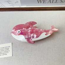 全新醋酸纤维海洋系列发夹 - 海豚、鲸鱼、水母超大发夹,装饰发饰发夹爪夹发夹发夹发夹发夹秋冬度假装女士 - 多色 - 查看 13