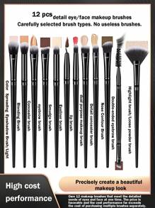 49件套化妆工具套装，包含30支化妆刷套装，柔软的化妆刷，眼影刷、眉刷，双用途化妆刷，适合日常面部妆容；3个化妆海绵套装，干湿两用，柔软的蛋形化妆海绵，可重复使用，是女性、妈妈、妻子、姐妹、少女、朋友的理想化妆工具；3个化妆三角粉扑。 - 黑色 - 查看 13