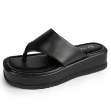 Women's Flatform Flip Flops Comfortable Papete Sandal - màu đen - Xem 5