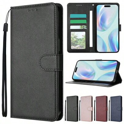 Wallet Flip Band Cardbrole Photo Frame With Bracket Function With Hand-Made Skin Leather Material Can Be Installed With Credit Card Bank Currency Mobile Phone Leather Case Compatible With IPhone 16e 16 Pro Max 15 Pro Max 14 Plus 13 12 11 SE 2022 2020 X XS XR 8 7 ForSamsung Galaxy S25 Ultra S24 FE S23 Plus S22 S21 S20 FE A05s A06 A12 A13 A14 A15 A16 A26 A34 A35 A36 A52 A53 A54 A55 A56 Defense Paper Protection Mobile Phone Cover