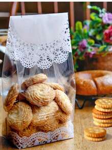 50pcs/Set Transparent Food/Candy/Cake Plastic Self-Sealing Bags, 5.9in X 2.75in