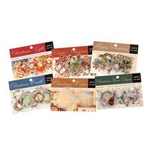 30pcs Christmas Carol Series Golden Foil PET Stickers, Festive Decor DIY Materials - Multicolor - View 4