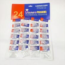 LARGE BOX Of False Nails Square Tips, Ballerina Transparent/Beige/Colorful Box With 24 Packs - Trong sáng - Xem 2