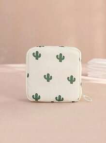 1 szt. Uroczy kreskówkowy wielofunkcyjny wodoodporny worek do przechowywania - duża pojemność worek do przechowywania podpasek higienicznych, kosmetyczka, niezbędne przybory podróżne dla ucznia, piórnik, portfel, torba do przechowywania artykułów piśmienniczych (pozycja nadruku wzoru nie jest ustalona, fioletowe kropki wysyłane losowo)