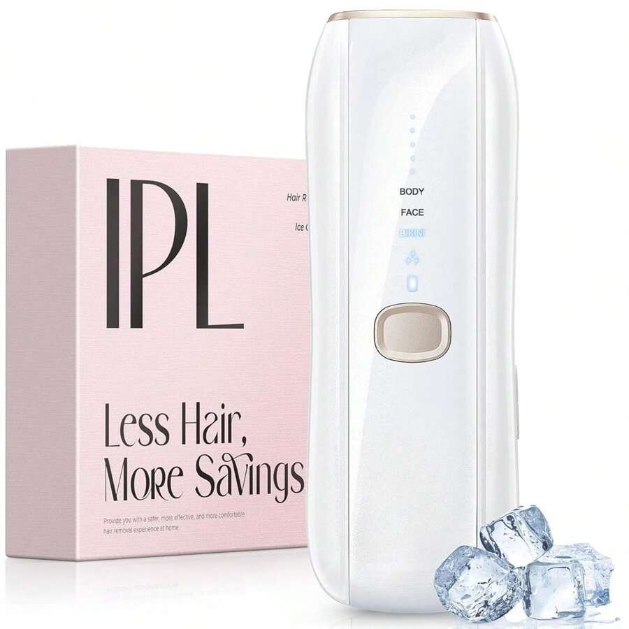 Laser Hair Removal For Women And Men,IPL Hair Removal With Ice-Cooling System For Painless And Permant Result,At Home Hair Removal Device For Armpits Legs Arms Bikini Line - White - View 1