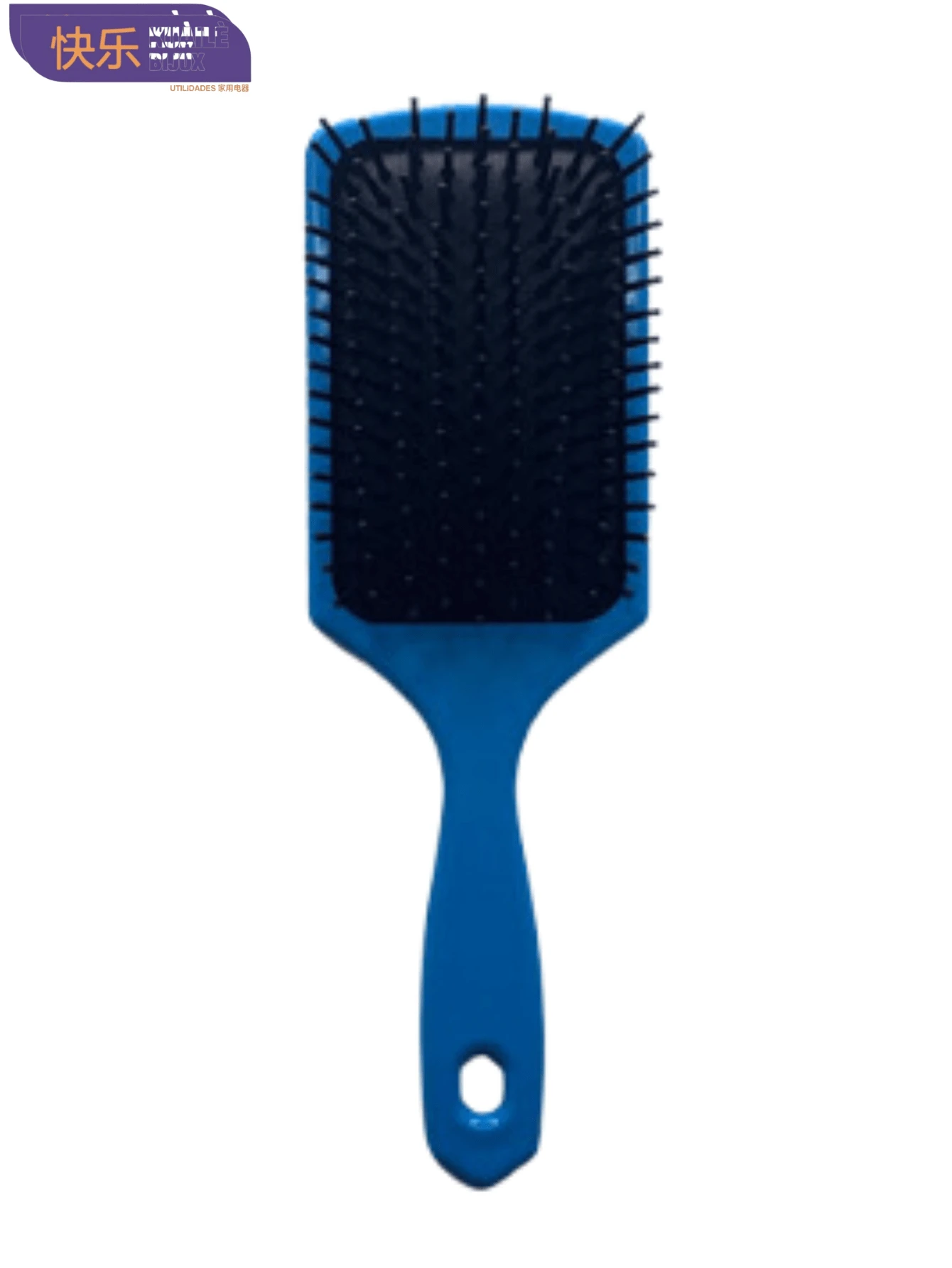 KUAILE BIJUX Paddle Hairbrush Combing And Detangling Padded Square Size M - 藍色 - 查看 1