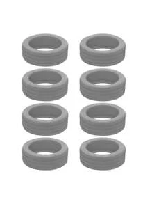 8 piezas Cubiertas protectoras de silicona para ruedas de equipaje, reduce el ruido de las ruedas, cubiertas para ruedas de maletas, protector de rueda silencioso, protector de rueda de equipaje para volver a la escuela - Multicolor - Ver 13