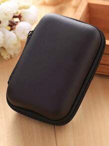 1PC Portable Mini Storage Bag, Mobile Phone Charger Data Cable Organizer Bag, Zipper Around Box Wallet, USB Charger Headphone Organizer, Portable Hard Drive Earphone Case USB Charger Headphone Organizer, Portable Hard Drive Earphone Case Power Bank Travel Portable Charger Charger Case School College Headphone Case Cable Bag Electronic Bag Power Bank Charger - Multicolor - View 7