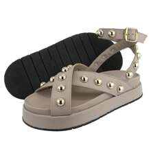 New Polka Dot Flatform Papete Sandal - 淺灰色 - View 3