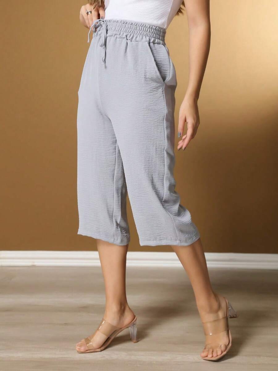 Pantacurt Pants With Pockets, Dona - 灰色 - 查看 1