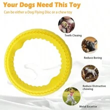 Brinquedo de roer para animais de estimação, Brinquedo em forma de círculo, Brinquedo de companhia para cachorros, Brinquedo de treinamento para cachorros, Brinquedo resistente à mordida e sólido