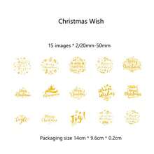 30pcs Christmas Carol Series Golden Foil PET Stickers, Festive Decor DIY Materials - Multicolor - View 12