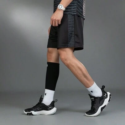 Under Armour 男女通用小腿套，运动篮球马拉松跑步腿套 21620012-001