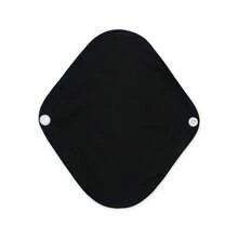 1Pc Black Sanitary Pads Light Flow Menstrual Pads Charcoal Bamboo Washable Cloth Menstrual Pads Mama Cloth Reusable Sanitary Pads Daytime