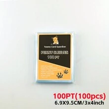 100pcs Transparent Card Sleeves For Card Collectors, 35pt, 55pt, 75pt, 100pt, 130pt - Transparent - View 10