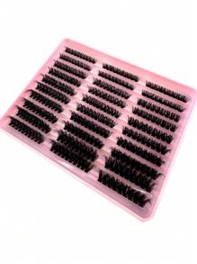 Bộ 290 sợi mi giả xoăn C/D, mềm mại và bồng bềnh 60D-80D-100D, mi đơn 0.07mm, các cụm mi giả nhiều độ dài 9mm/11mm/13mm/15mm/17mm, bộ nối mi 3D dày kiểu Nga, mi đơn dày, mi giả mềm mại tự nhiên, hiệu ứng trang điểm mắt khói bồng bềnh, phù hợp cho trang điểm hàng ngày, dự tiệc, sân khấu và du lịch, cần thiết cho trang điểm mắt Lễ Tạ ơn và Halloween, món quà thanh lịch, cụm mi dễ sử dụng cho người mới bắt đầu, cụm mi, mi đơn, mi giả. - D - Xem 4