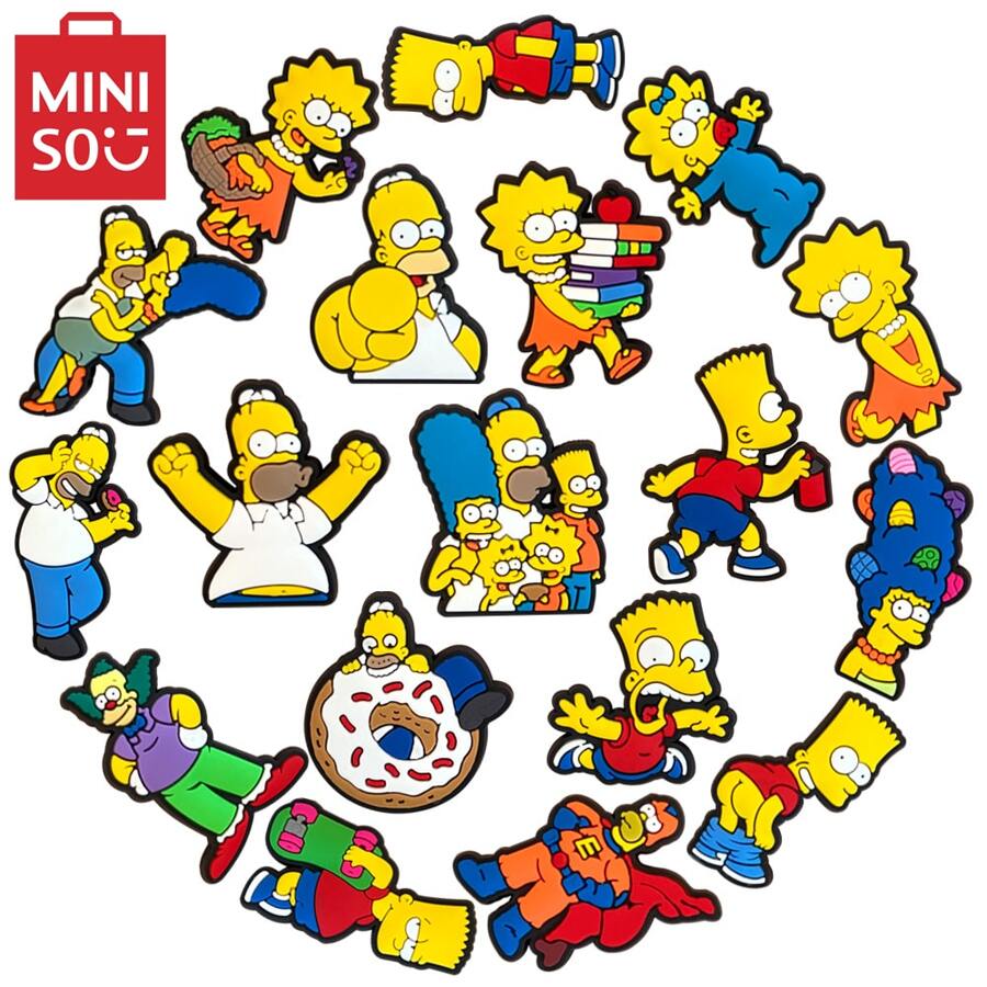 18pcs Popular The Simpsons Shoe Accessories PVC Sandals Decoration Shoe Charms Gifts - 1PC - View 1