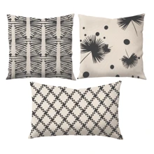 Square And Rectangular Cushion Cover Kit With Various Prints, 3 Pieces - ESTAMPA 13-23-03 - Xem 1