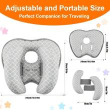 1PC Head Neck Adjustable Multi-Functional Baby Car Seat Head Support - Ergonomic Neck And Head Support For Infants And Toddlers, Child Car Cushion With Soft, Breathable Fabric, Ideal For Long Travels And Everyday Use - Multicolor - View 2