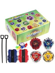 UX Bey Gyro Metal Fighting Battle Top Set Spinning Toy With Launcher, With Box, Birthday Holiday Xmas Gift - Multicolor - View 2