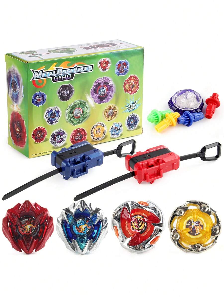 UX Bey Gyro Metal Fighting Battle Top Set Spinning Toy With Launcher, With Box, Birthday Holiday Xmas Gift - Multicolor - View 1