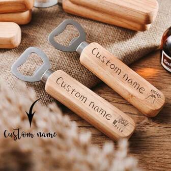 1pc, Personalized Name Bottle Opener - Wedding Gift - Birthday Gift - Father's Day Gift, Personalized Name Bottle Opener, Party Bottle Opener, Valentine's Day, Valentine's Day Decoration, Multi-Functional