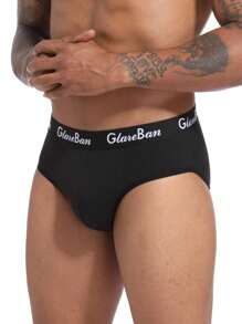 5 件迷彩风格性感内裤男士三角裤舒适透气男士内裤内裤护裆巴西柔软 - 彩色 - 查看 2