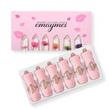 emaymei 6 Clear Moisturizing Jelly Warm Change Lipstick Moisturizing Crystal Transcolor Lipstick Set - Nhiều màu - Xem 6