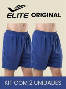 Kit 2 Adult Men's Shorts For Football Sports Gym