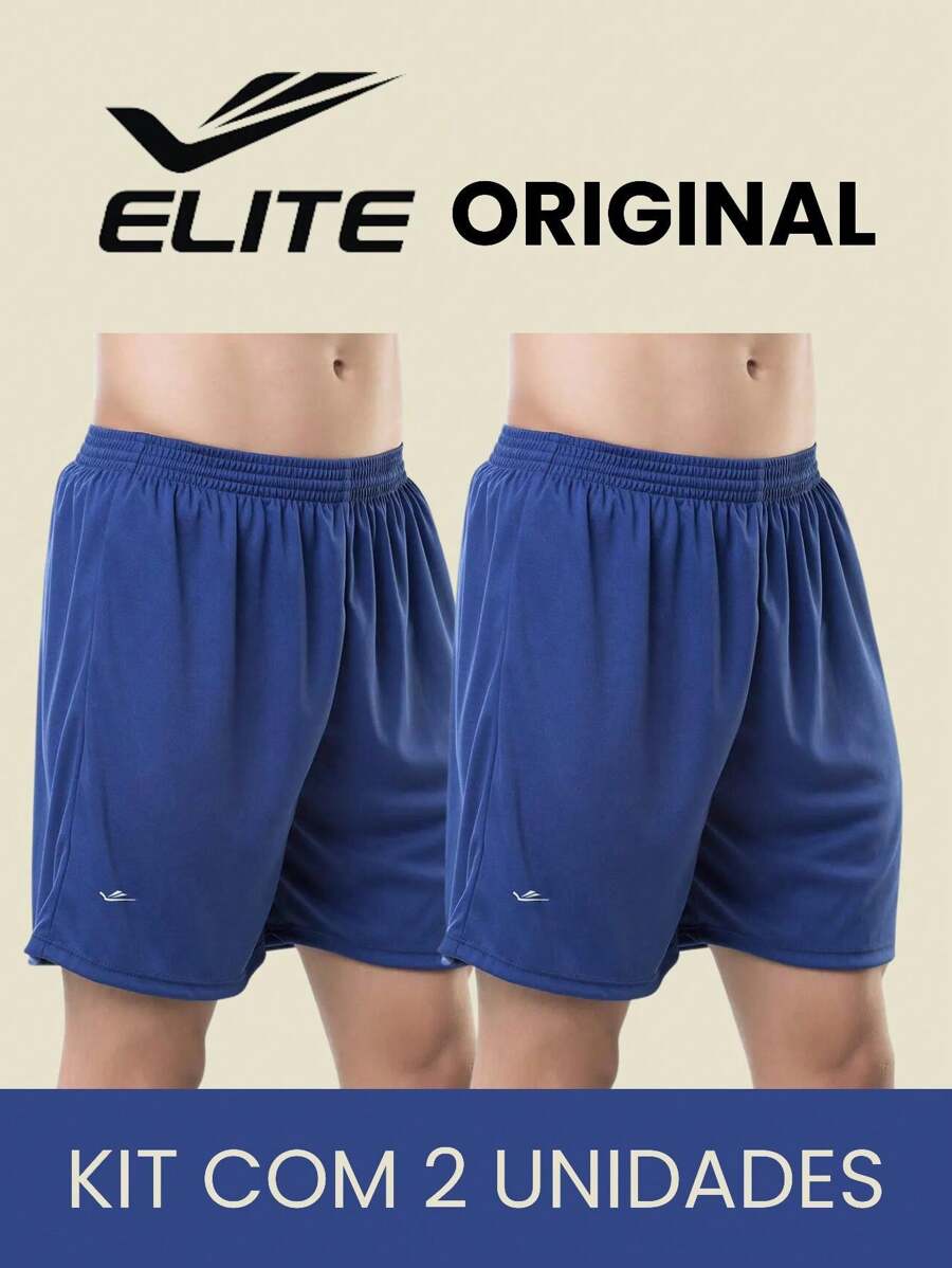 Kit 2 Adult Men's Shorts For Football Sports Gym
