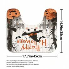 Set de 1 pieza/4 piezas de cortinas de ducha con fantasmas de Halloween, valla de calabaza, decoración de cuervos para el baño, cortina de ducha impermeable con murciélagos, alfombra de baño, tapa del inodoro, alfombra en forma de U antideslizante, regalo de Halloween, decoración de otoño para el hogar, incluye 12 ganchos para cortina de ducha, 70,8"X 70,8" Verano - Multicolor - Ver 9