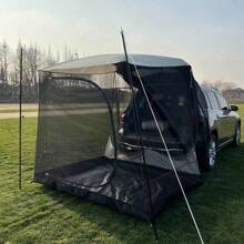 Vilemoon Car Awning Sun Shelter Camping SUV Rear Tent, Portable Waterproof Roof Top Tent Car Canopy For SUV Minivan Hatchback Camping Outdoor Travel - 黑色 - 查看 1