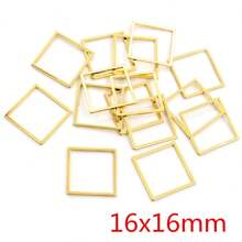 20 件方形吊坠不锈钢吊坠开口边框空心压制树脂框架模具边框 DIY 珠宝制作 - small charms - 查看 7
