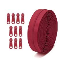 1 套 = 4.5 米拉链 + 10 个塑料拉链头，彩色尼龙 #3 拉链，带 10 个匹配的塑料拉链头，1 套/5 套，适用于服装、纺织品、箱包 - 多種顏色 - 查看 18