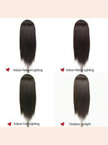 Mannequin Head 25 Inch Synthetic Fiber Manikin Head Hairdresser Styling Training Head Training Model Cosmetology Doll Head Hair For Practice Cutting Braiding For Daily Party , Halloween, Cosplay,Christmas, Parties, Etc. - Black - View 7