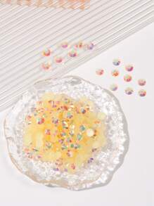 2-6mm Cristales de resina redondos de estilo jelly AB, sin derretir, con fondo plano, piedras de cristal para pegar con pegamento plástico, adecuados para decoración de uñas, ropa, manualidades, tazas, bolsos - 2MM(5000 Uds.) - Ver 13