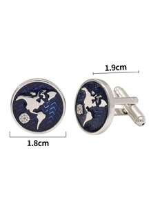 1 Pair Of Fashionable, Simple And Business-Like Balance Alloy Cufflinks Designed For Men Wear - Multicolor - View 5