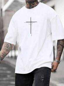 Men's Double Cross T-Shirt 100% Premium Cotton Mesh 30.1 - trắng - Xem 1