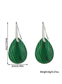 1 cặp/ Bông tai hình giọt nước cá nhân hóa bằng đá tự nhiên dễ thương cho bữa tiệc trung tính Quà tặng trang sức ngày lễ - Hoa tai - Xem 4