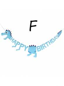 1/9 piezas Decoración de bandera colgante con letras y diseño de dinosaurio para fondo de fiesta de cumpleaños, Navidad - Multicolor - Ver 7